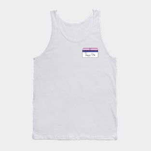 Hi my pronouns are - they he - genderfluid pride Tank Top